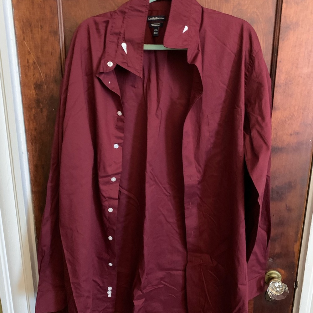 Croft and Barrow dress shirt.  Maroon.  Excellent condition.